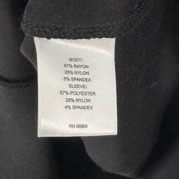 a loves a Obsidian Black Puff Long Sleeves Mini‎ Dress Size Large - Picture 5 of 7